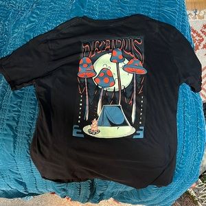 Dravus XL Black camping tripping mushroom t-shirt